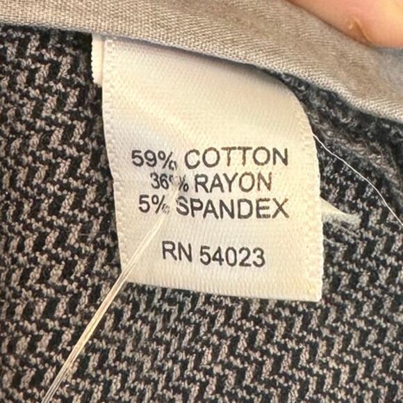 Banana Republic The Sloan Fit Retro Gray Herringbone Flare Leg Pants, Size 6 - Picture 4 of 7